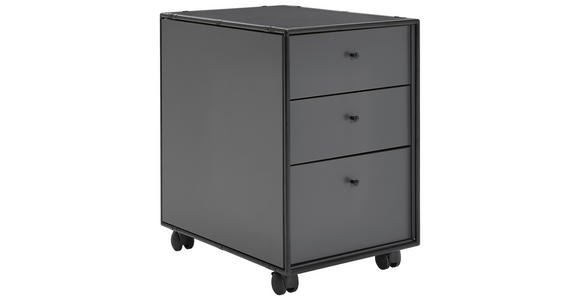ROLLCONTAINER 40,7/55,6/63 cm - Anthrazit/Schwarz, Design, Holzwerkstoff/Kunststoff (40,7/55,6/63cm) - Novel