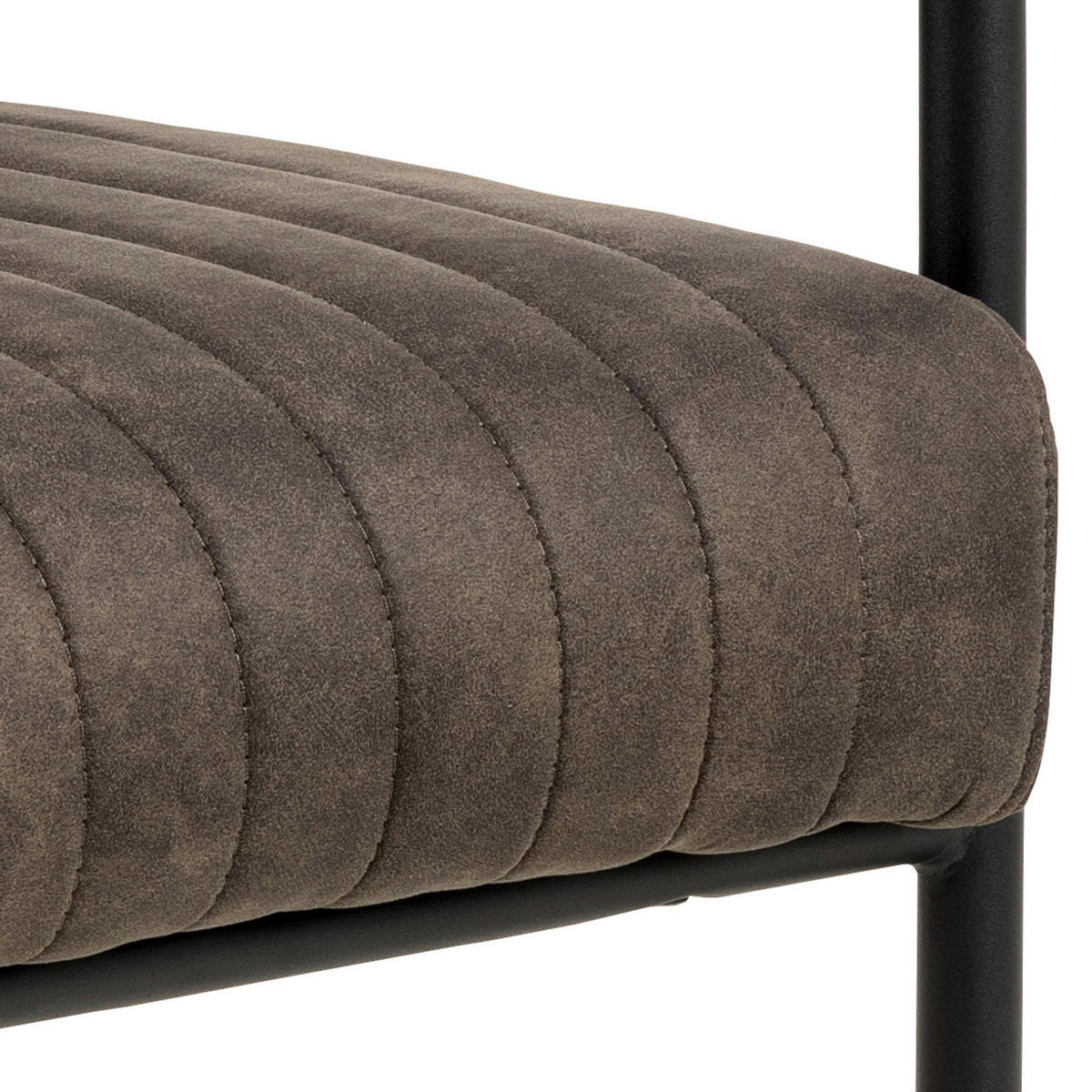 STOLICA S NASLONOM ZA RUKE  antracit, smeđa  tekstil      - svijetlo smeđa/crna, Design, tekstil/metal (50,5/84,5/64,5cm) - MID.YOU