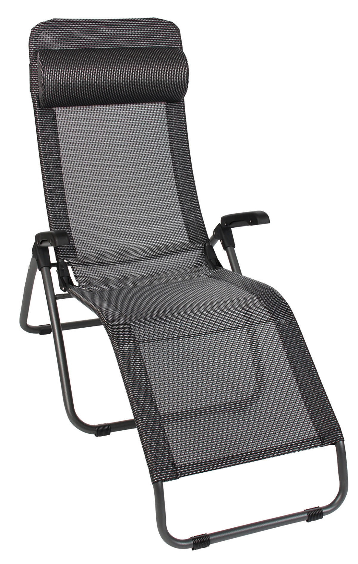 BÄDERLIEGE  - Schwarz, KONVENTIONELL, Kunststoff/Textil (185/69/118cm)