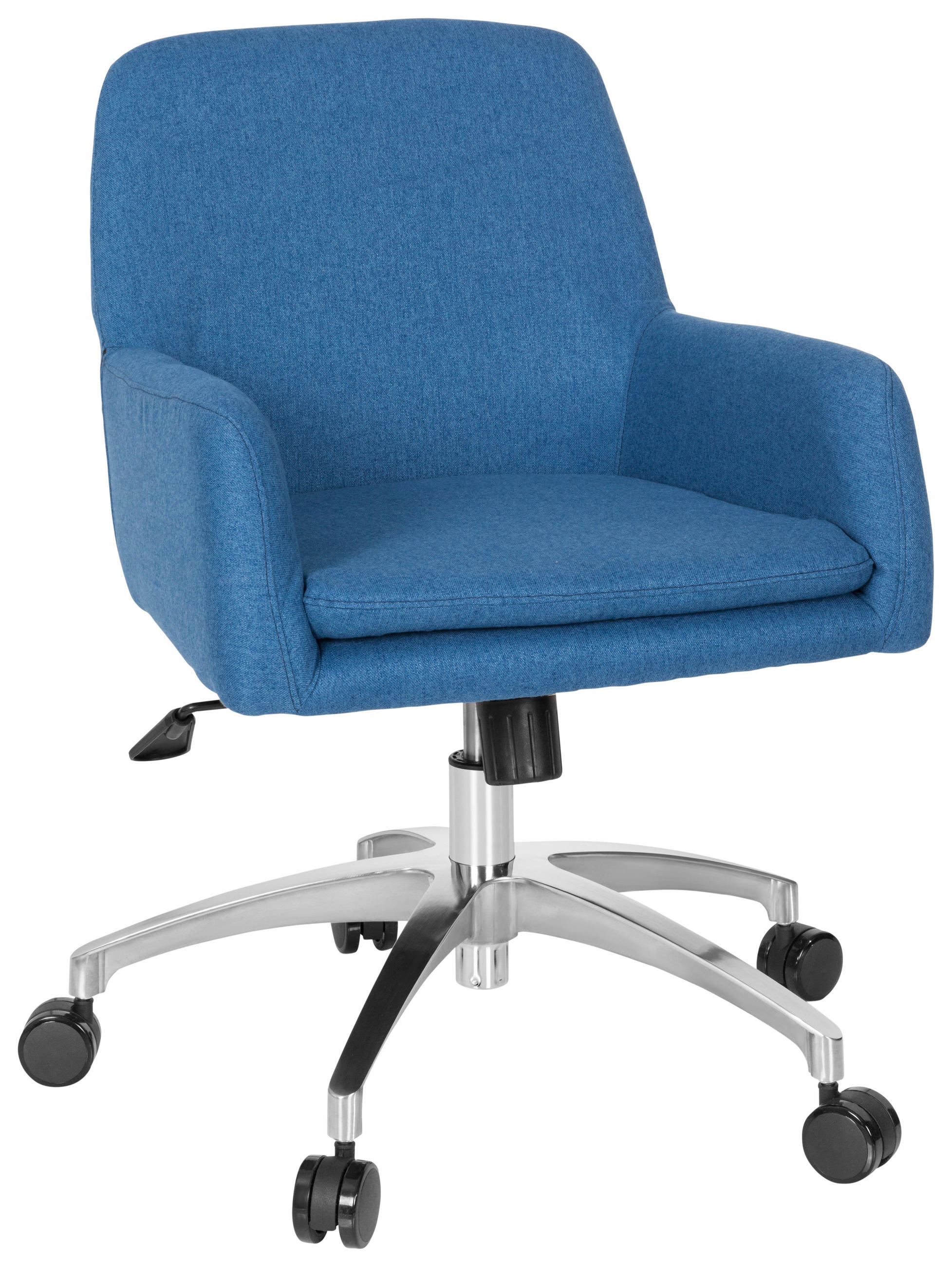 DREHSTUHL Flachgewebe Blau  - Blau/Silberfarben, Basics, Kunststoff/Textil (53/82/62cm) - MID.YOU