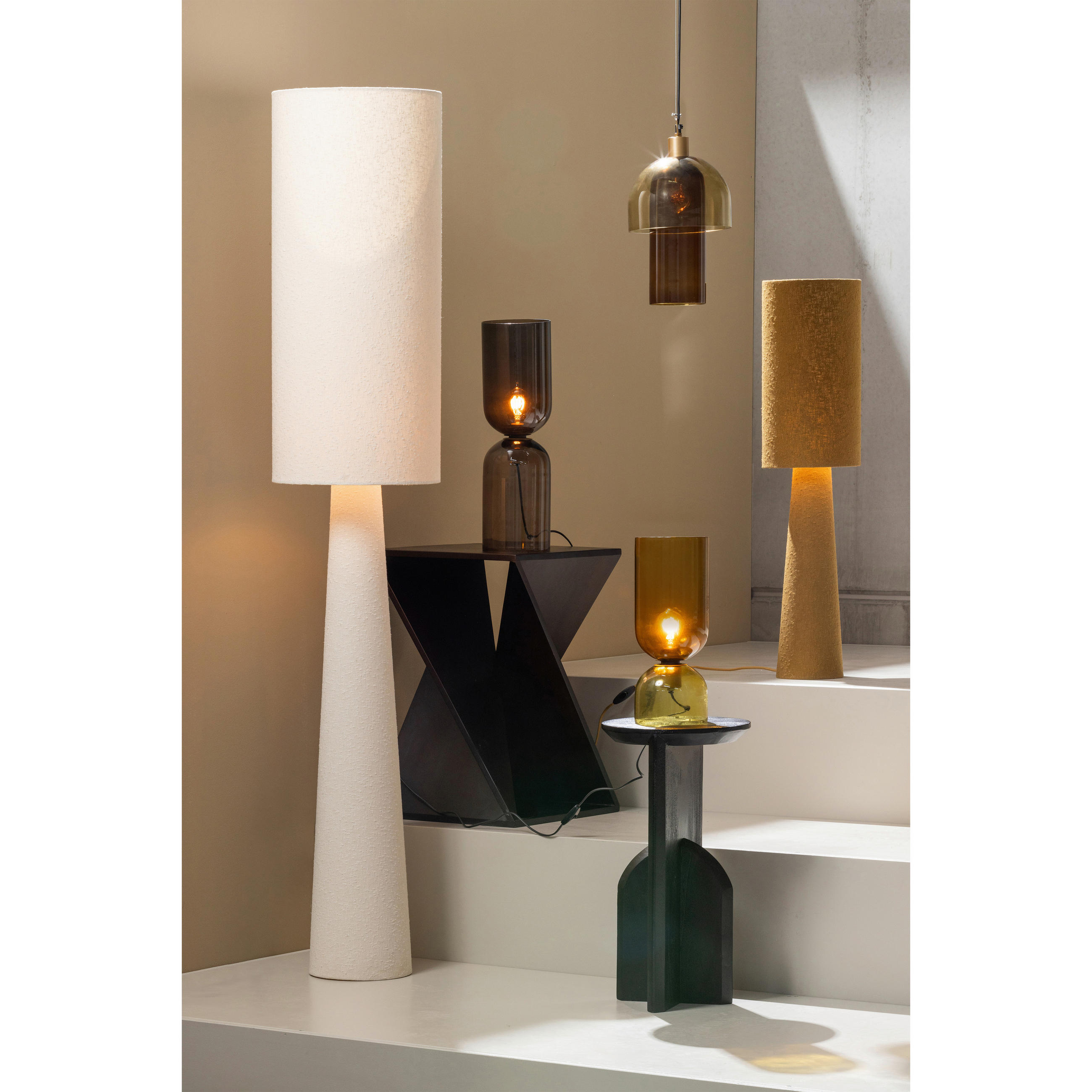 BEISTELLTISCH 30/30/58 cm Akazie massiv Schwarz rund  - Schwarz, Design, Holz (30/30/58cm) - Livetastic