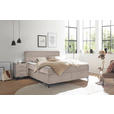 BOXSPRINGBETT 180/200 cm,  in Creme  - Creme/Schwarz, Design, Holzwerkstoff/Kunststoff (180/200cm) - Xora