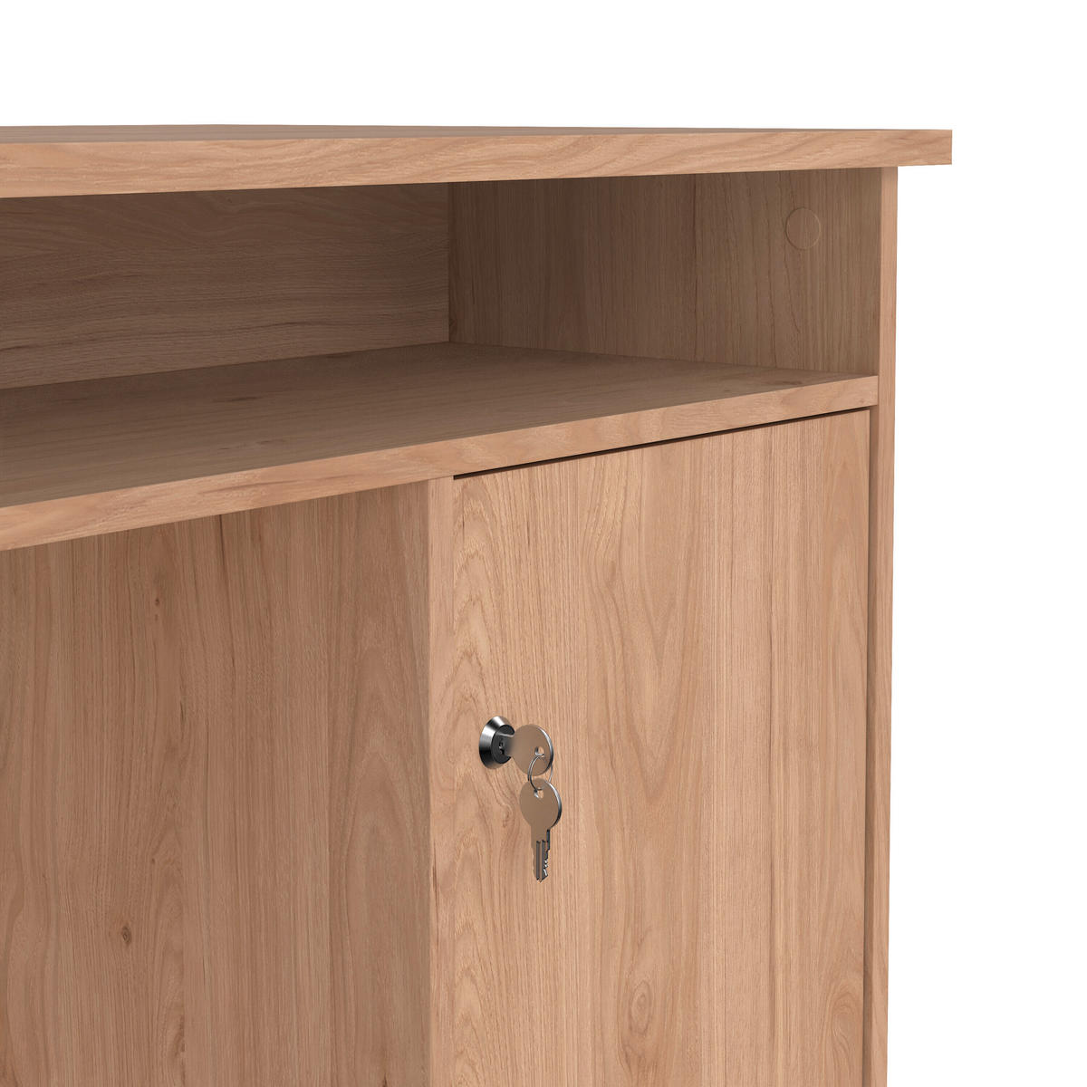 SCHREIBTISCH 126/55/75,6 cm  in Eichefarben  - Eichefarben, MODERN, Holzwerkstoff (126/55/75,6cm) - MID.YOU