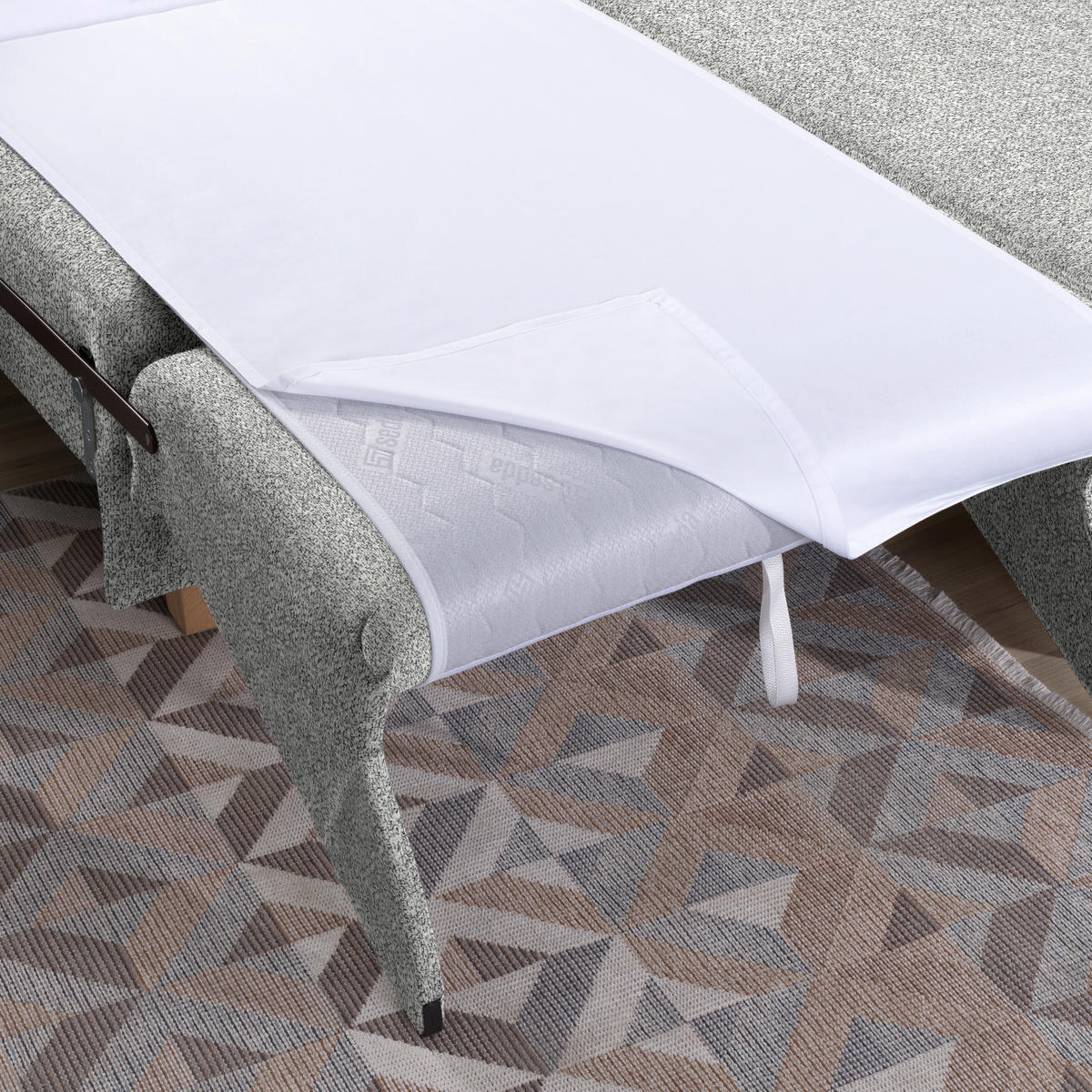 ECKSOFA  in Mikrovelours Naturfarben  261/203 cm  - Eichefarben/Naturfarben, KONVENTIONELL, Holz/Textil (261/203cm) - Sedda