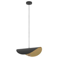 HÄNGELEUCHTE 53/37/150 cm  - Goldfarben/Schwarz, Design, Metall (53/37/150cm)