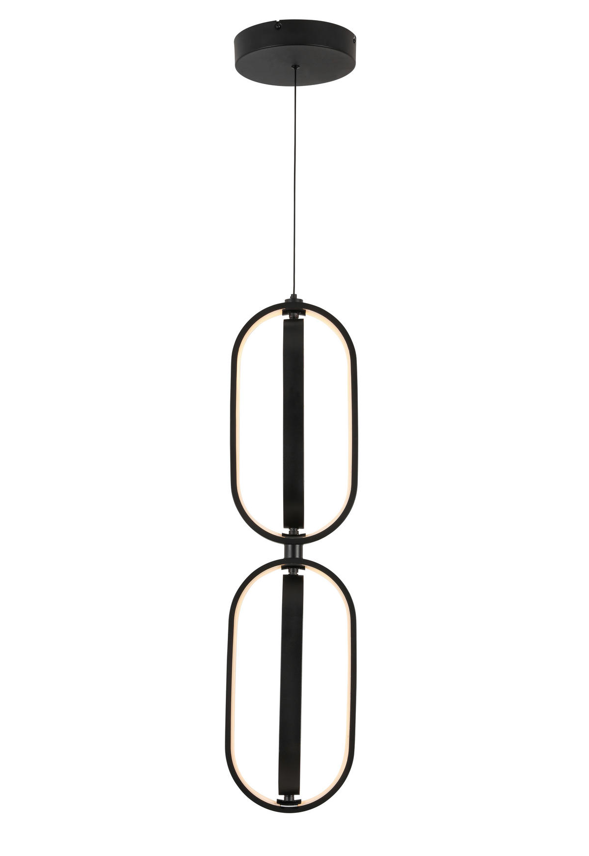 ZÁVESNÉ LED SVIETIDLO, 21/200 cm  - čierna, Design, kov/plast (21/200cm) - Novel