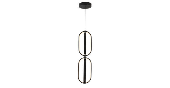LED-HÄNGELEUCHTE 21/200 cm - Schwarz, Design, Kunststoff/Metall (21/200cm) - Novel