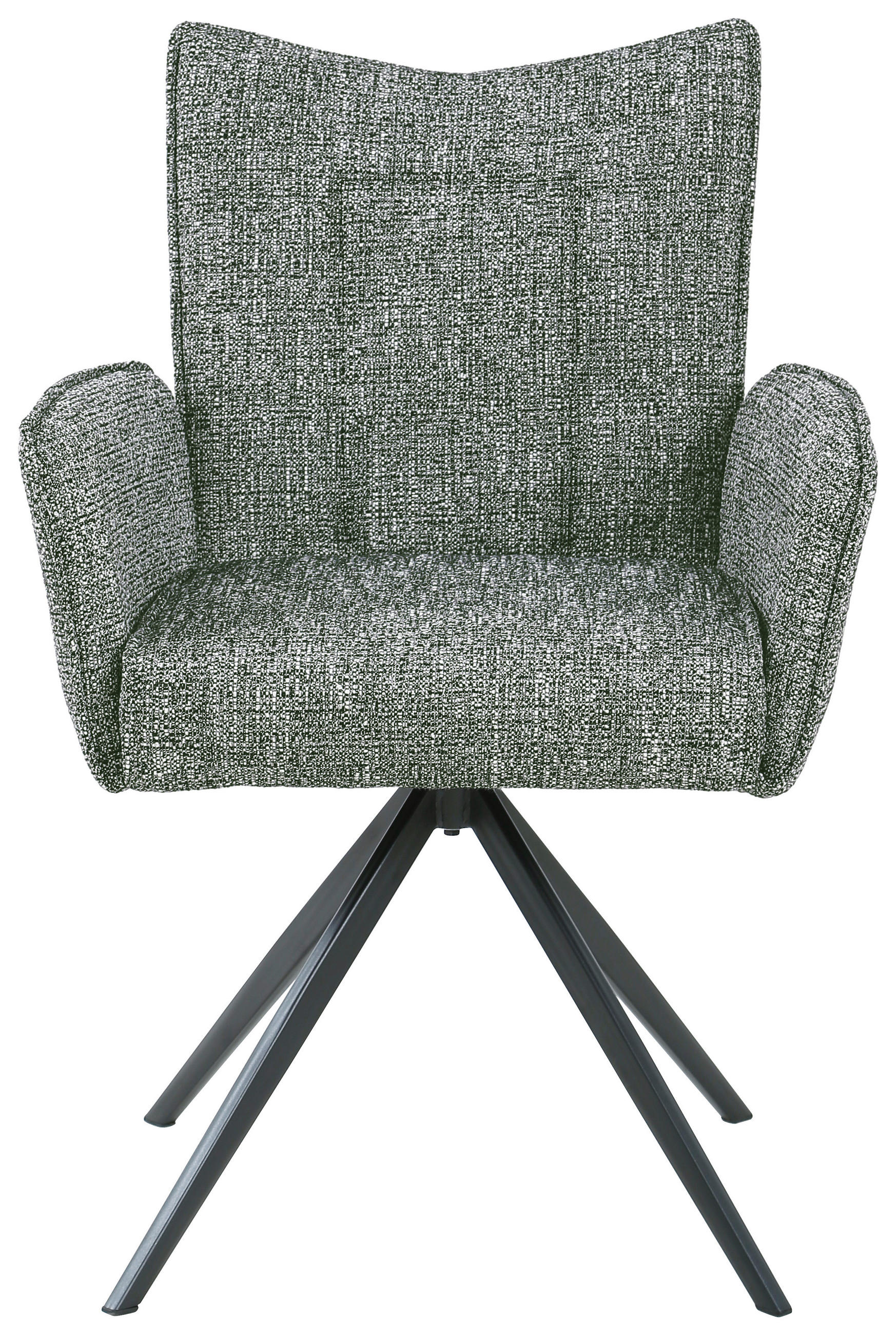 ARMLEHNSTUHL Eisen Webstoff  - Schwarz/Grün, Design, Textil/Metall (60/89/66cm) - Carryhome