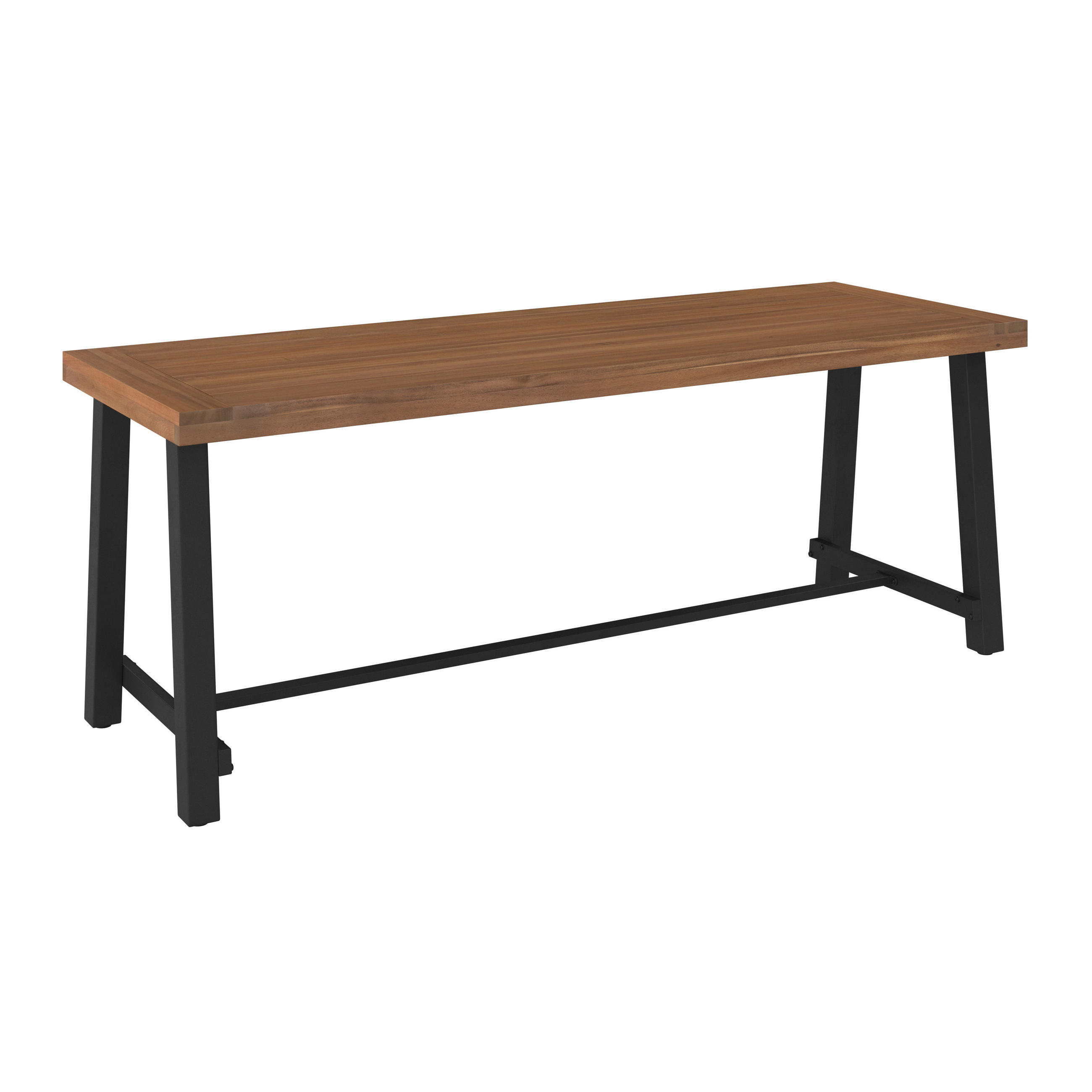GARTENTISCH 200/70/76 cm Holz, Metall rechteckig  - Schwarz/Akaziefarben, Design, Holz/Metall (200/70/76cm) - Ambia Garden