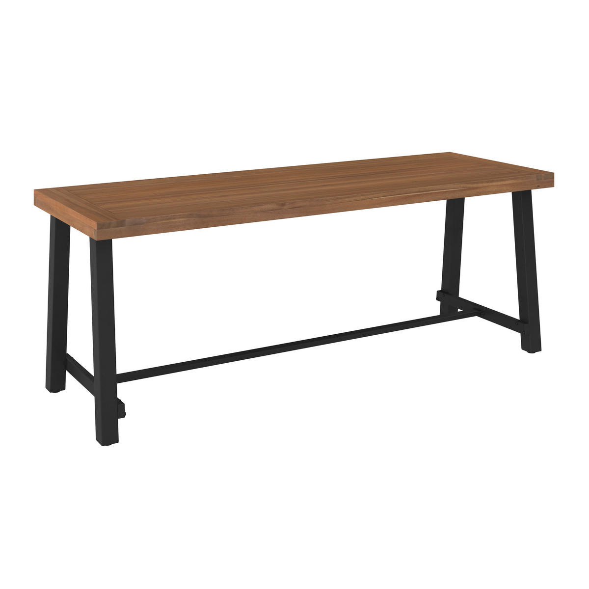 GARTENTISCH 200/70/76 cm Holz, Metall rechteckig  - Schwarz/Akaziefarben, Design, Holz/Metall (200/70/76cm) - Ambia Garden