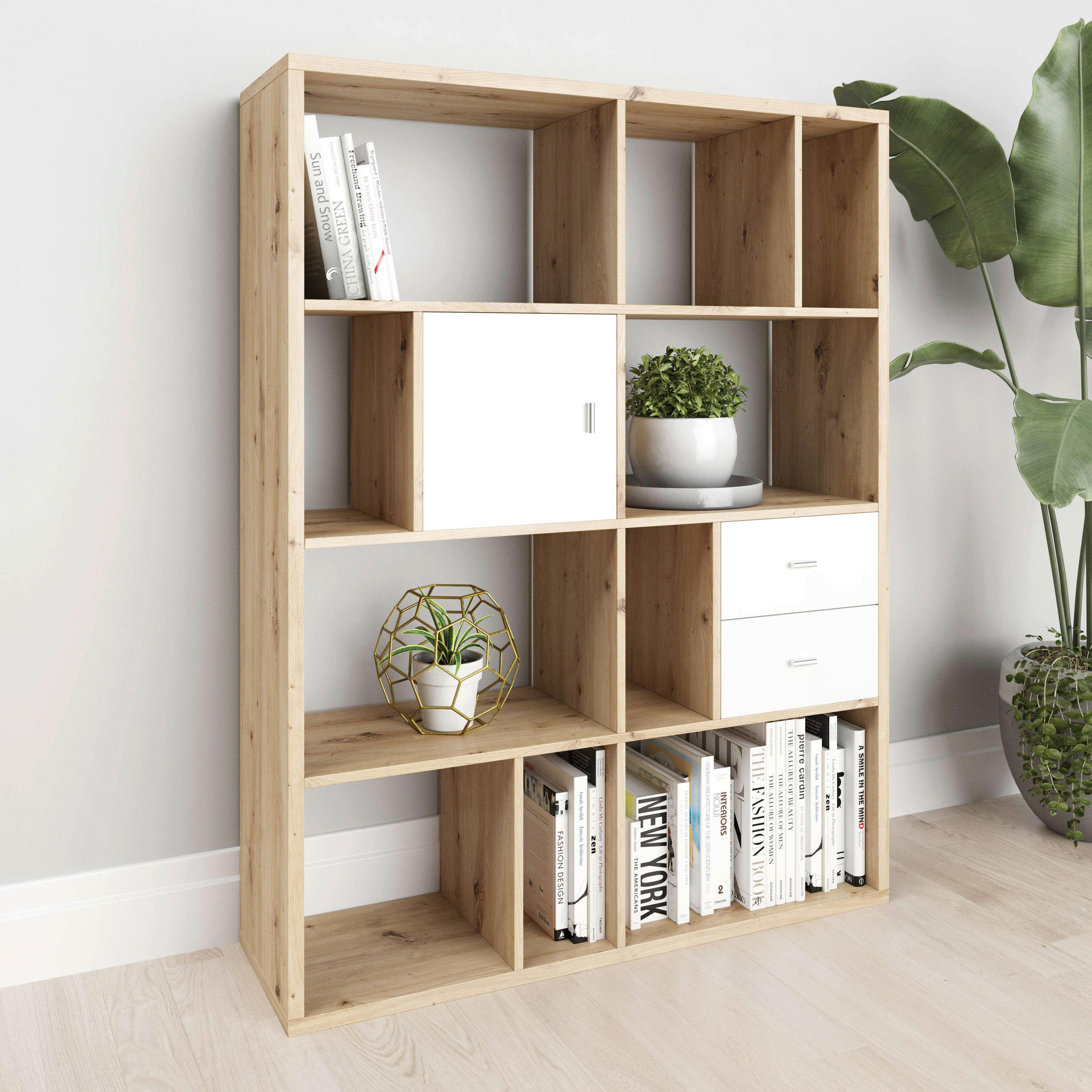 TÜR - Silberfarben/Weiß, Basics, Holzwerkstoff/Kunststoff (34/34/33,4cm) - MID.YOU