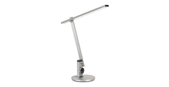 LED-SCHREIBTISCHLEUCHTE 19/65/45,2 cm - Silberfarben/Schwarz, Basics, Kunststoff/Metall (19/65/45,2cm) - Novel
