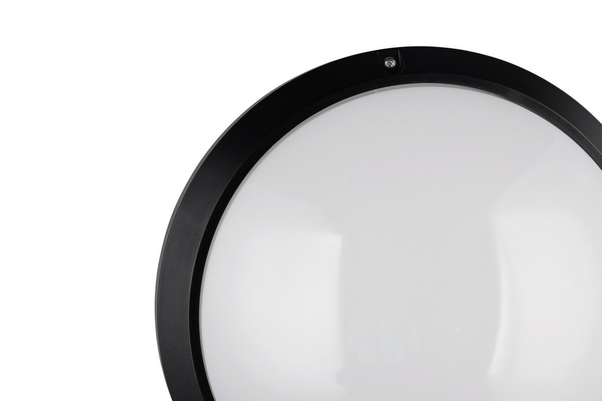 AUßENWANDLEUCHTE Ambato 27/9.5 cm  - Schwarz/Weiß, Design, Kunststoff (27/9.5cm)