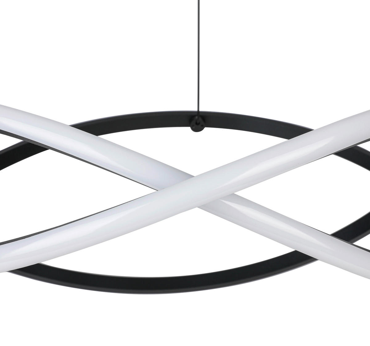 HÄNGELEUCHTE 47/120 cm  - Schwarz/Weiß, Trend, Kunststoff/Metall (47/120cm) - Collet's Monde