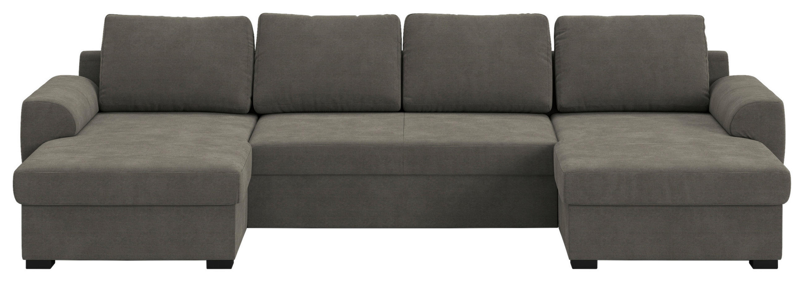 SJEDEĆA GARNITURA tekstil  antracit   - crna/antracit, Trend, tekstil/plastika (154/327/86cm) - MID.YOU