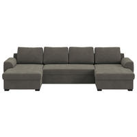 SJEDEĆA GARNITURA tekstil  antracit   - crna/antracit, Trend, tekstil/plastika (154/327/86cm) - MID.YOU