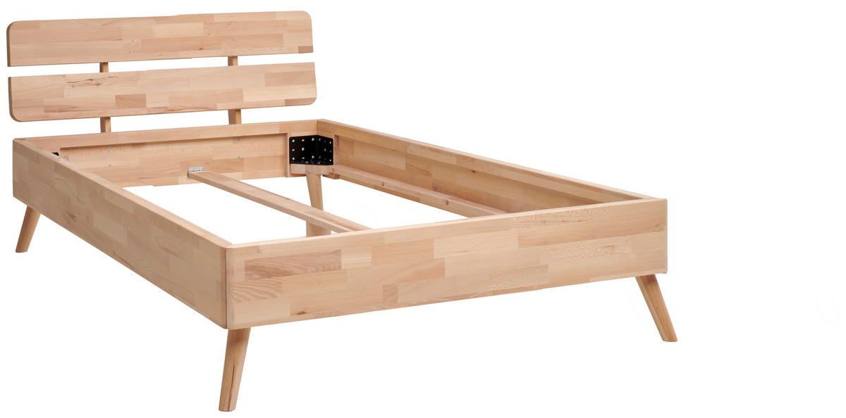 BETT 120/200 cm  in Kernbuche   - Kernbuche, Natur, Holz (120/200cm) - MID.YOU