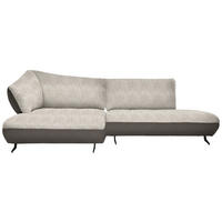 ECKSOFA in Webstoff, Struktur Sandfarben, Beige  - Sandfarben/Anthrazit, Design, Textil/Metall (172/265cm) - Joop!