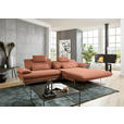 ECKSOFA Orange Webstoff  - Schwarz/Orange, Design, Textil/Metall (284/184cm) - Dieter Knoll