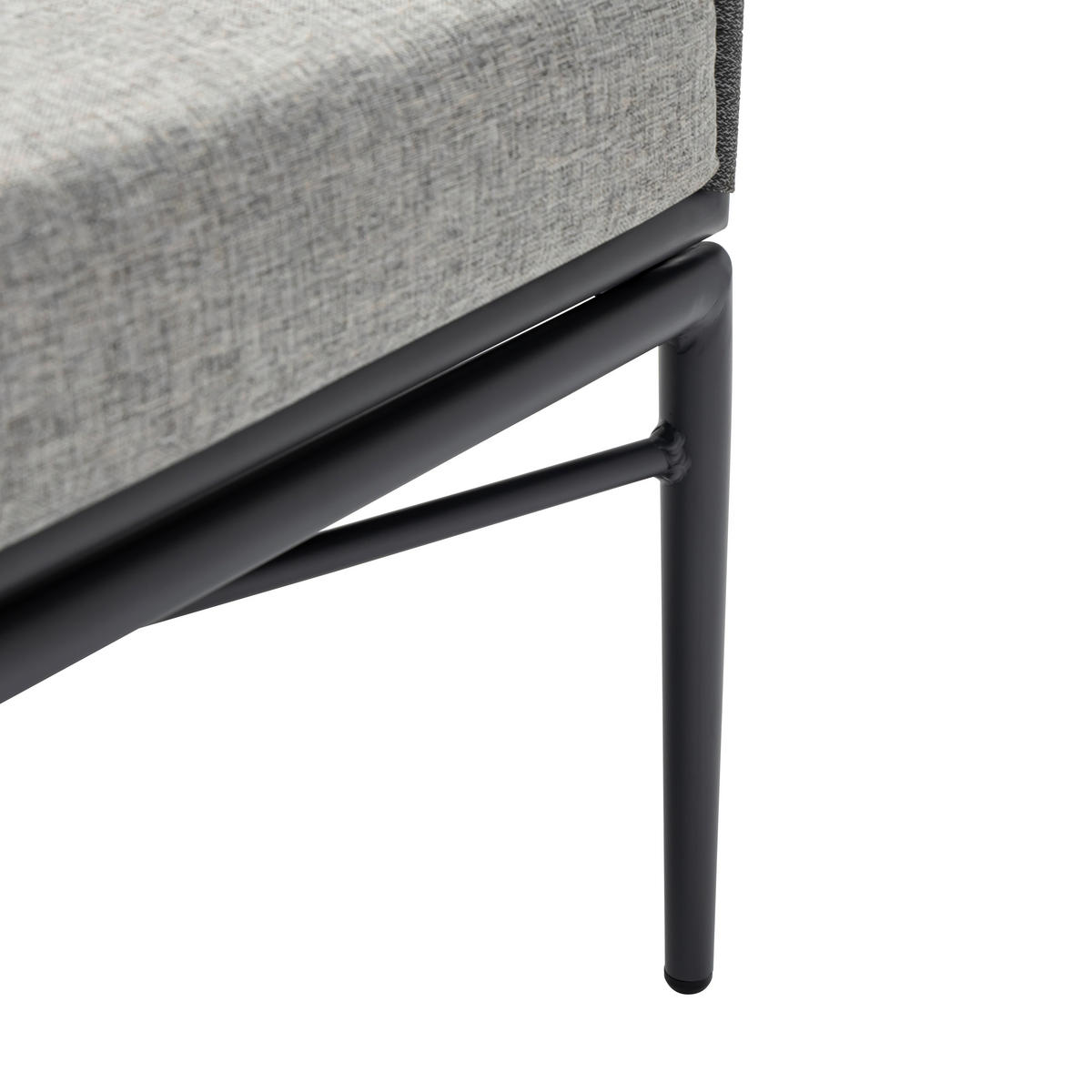 LOUNGEGARNITUR Aluminium  - Dunkelgrau/Anthrazit, MODERN, Kunststoff/Metall (185/65/75cm) - Ambia Garden