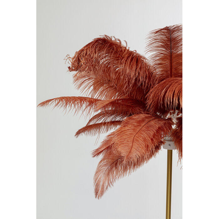 STEHLEUCHTE  65/165/65 cm   - Rot/Messingfarben, MODERN, Naturmaterialien/Metall (65/165/65cm) - Kare-Design
