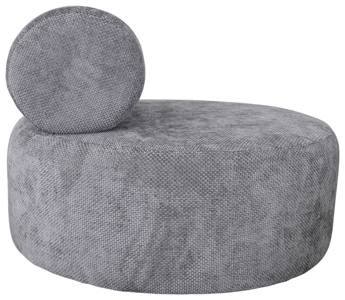 SESSEL in Struktur Grau  - Schwarz/Weiß, Basics, Textil/Metall (88/70/88cm) - Livetastic