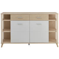 TÁLALÓSZEKRÉNY 180/105/38 cm  - kasmírszínű/krómszínű, Konventionell, faalapú anyag/fém (180/105/38cm) - Stylife