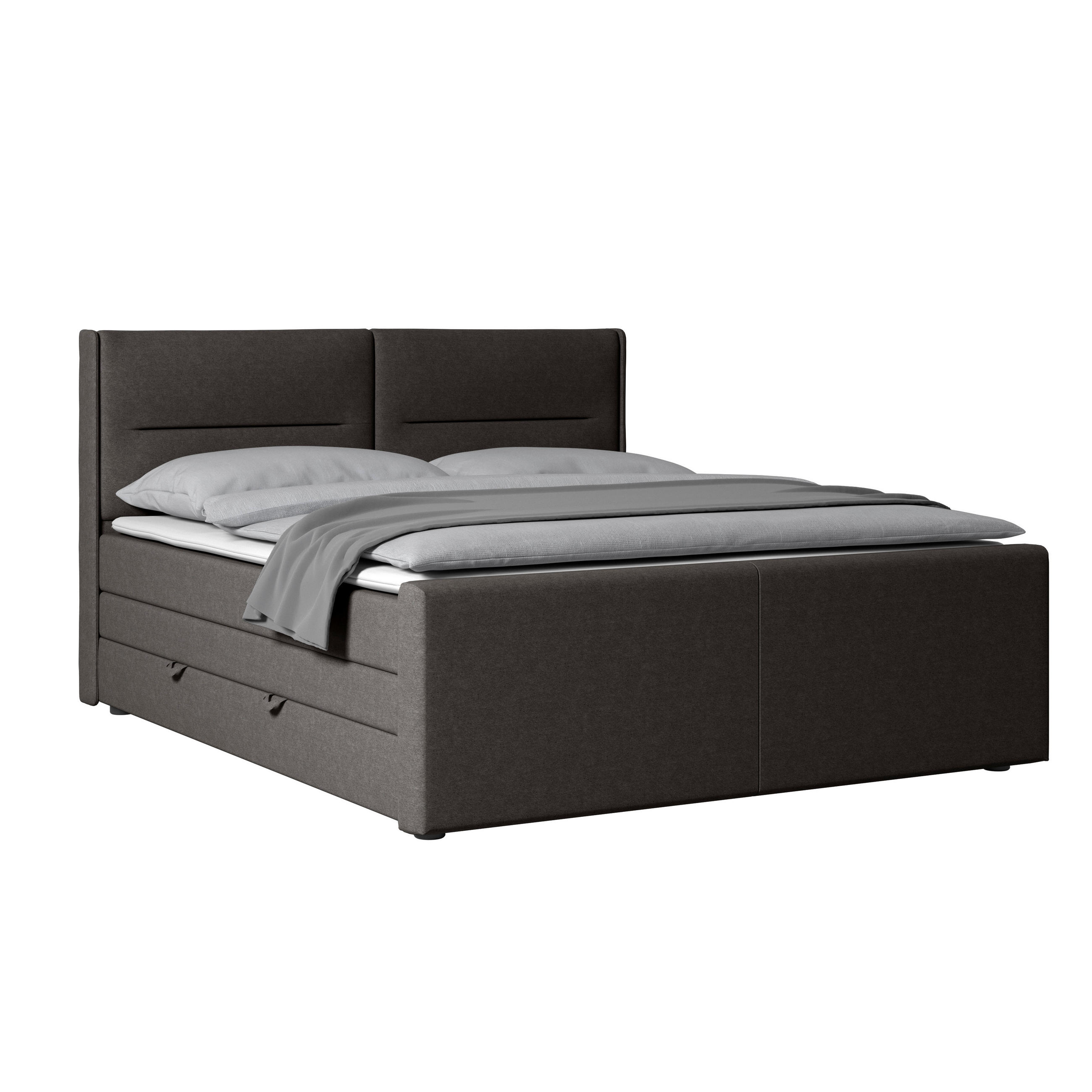 BOXSPRINGBETT 180/200 cm  in Anthrazit  - Anthrazit, MODERN, Holz/Kunststoff (180/200cm) - MID.YOU