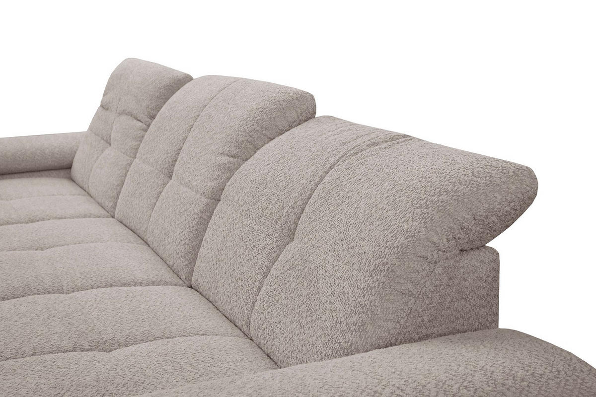 SAROKGARNITÚRA textil bézs  - bézs/fekete, Design, textil/fém (204/297cm) - Xora