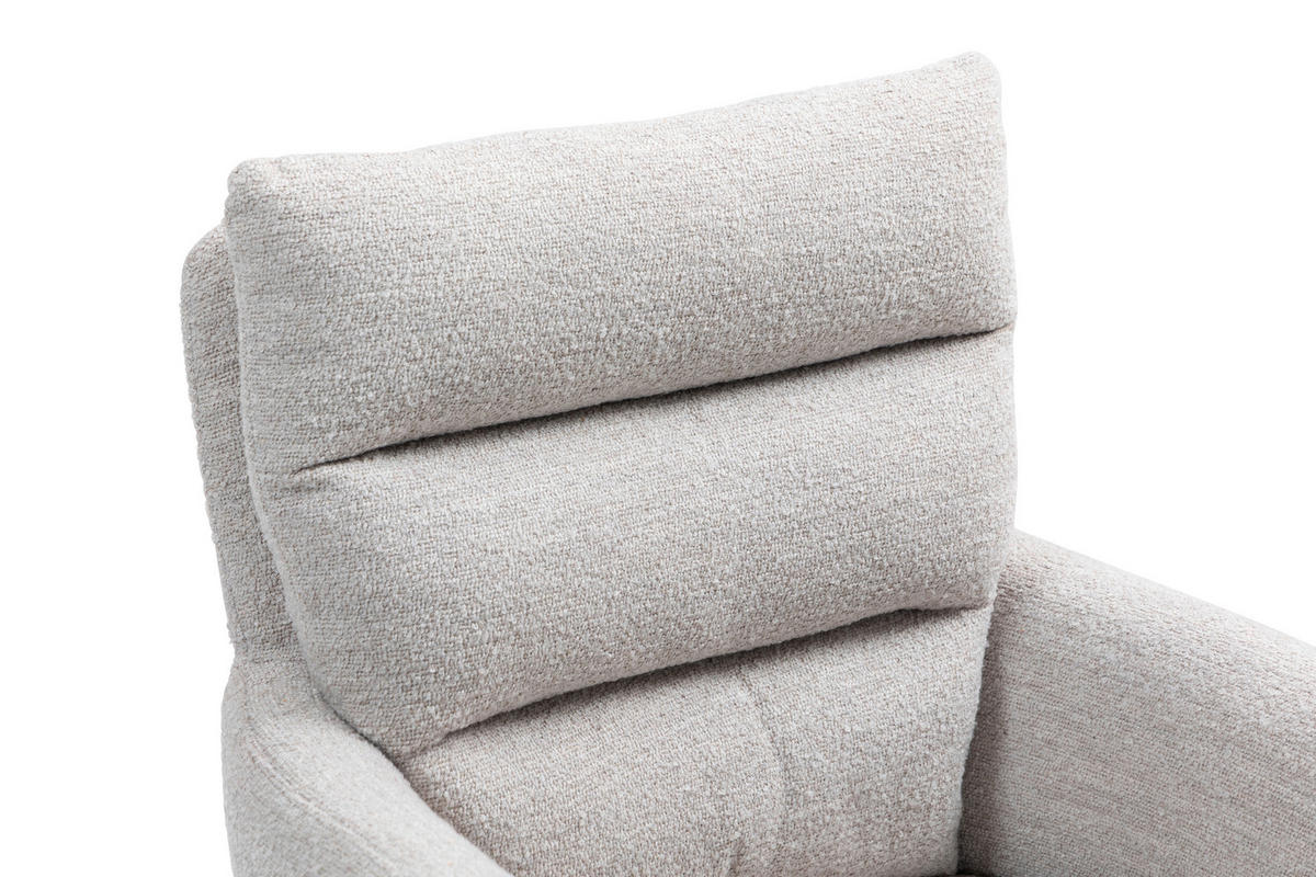 Armlehnstuhl Elli Taupe  in Eisen  - Taupe/Schwarz, KONVENTIONELL, Textil/Metall (60/95/67cm) - MID.YOU