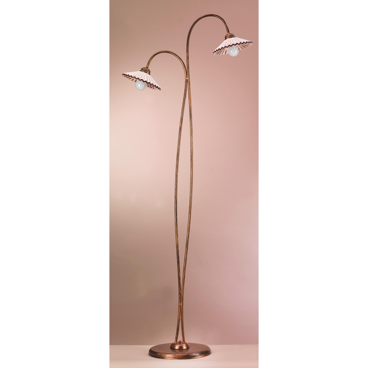STEHLEUCHTE 55/42/180 cm    - Bernsteinfarben/Bronzefarben, KONVENTIONELL, Keramik/Metall (55/42/180cm)