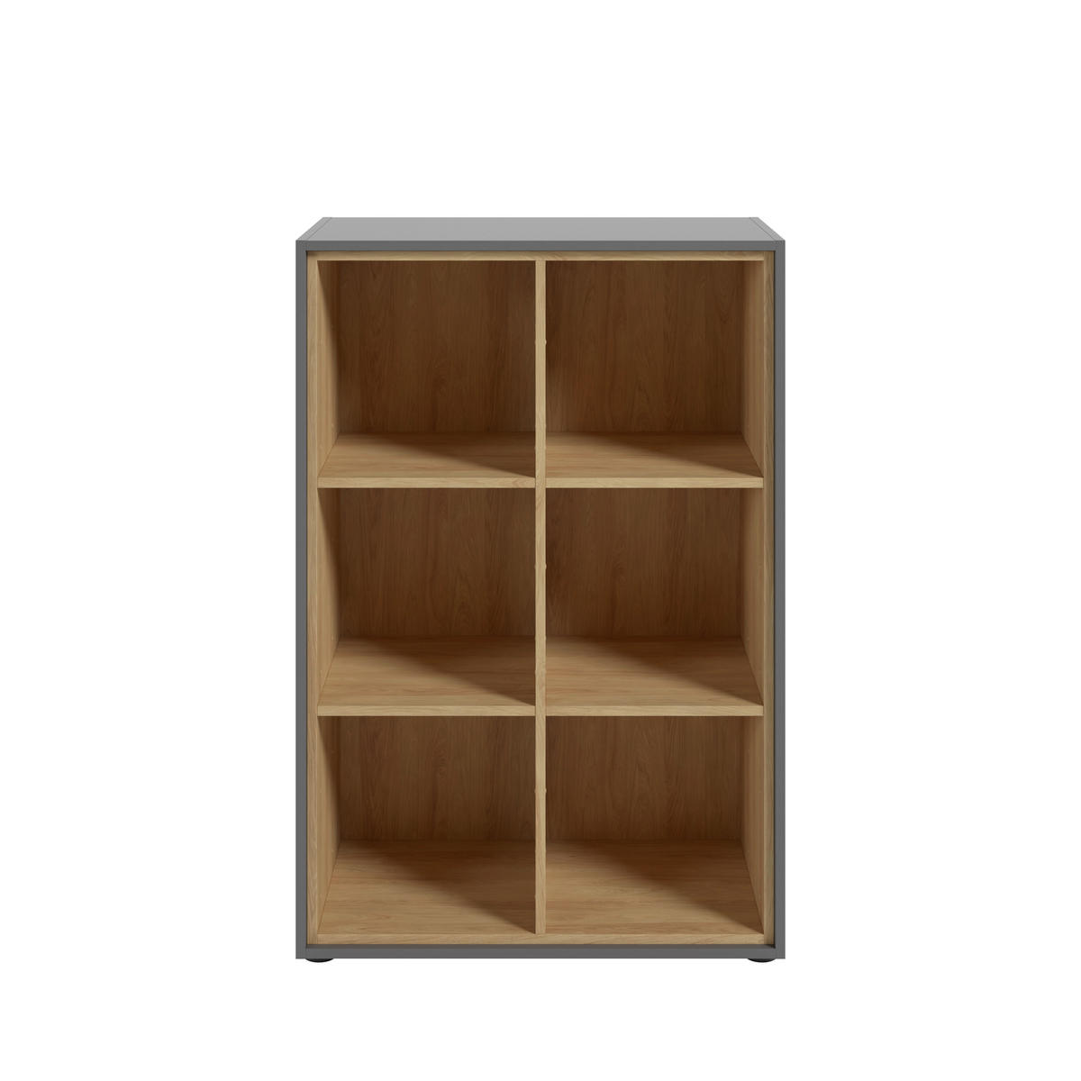 AKTENREGAL Grau, Hickory  - Schwarz/Grau, MODERN, Holzwerkstoff/Kunststoff (73,5/110/42,9cm) - Novel