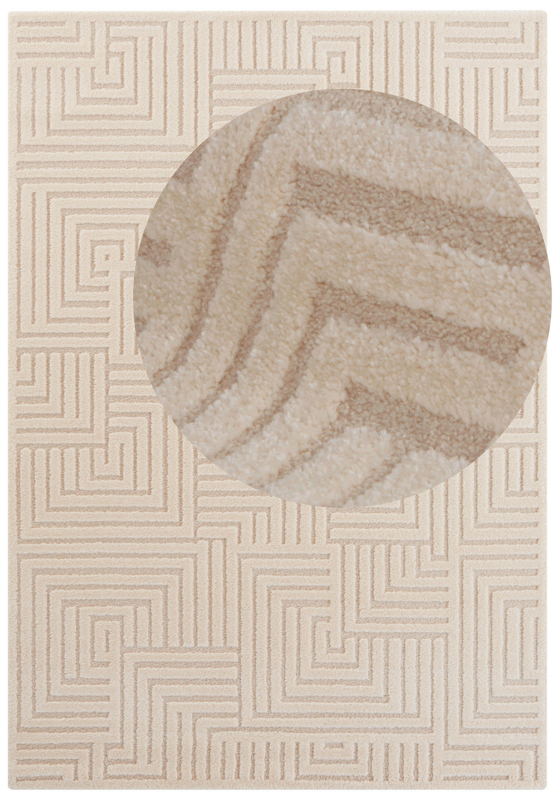 HOCHFLORTEPPICH 80/150 cm New York Creme  - Creme, Basics, Kunststoff/Textil (80/150cm)