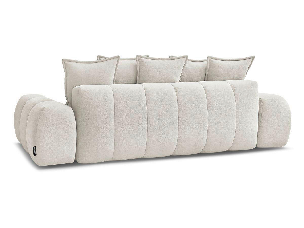 SCHLAFSOFA EVEREST  mit Rücken echt, Armteil links, Armteil rechts Struktur Beige  - Beige/Schwarz, MODERN, Kunststoff/Textil (278/115/90cm)