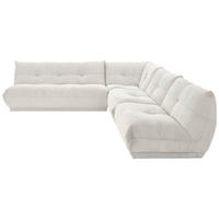 ECKSOFA in Cord Weiß  285/315 cm  - Weiß, Trend, Textil (285/315cm) - Livetastic