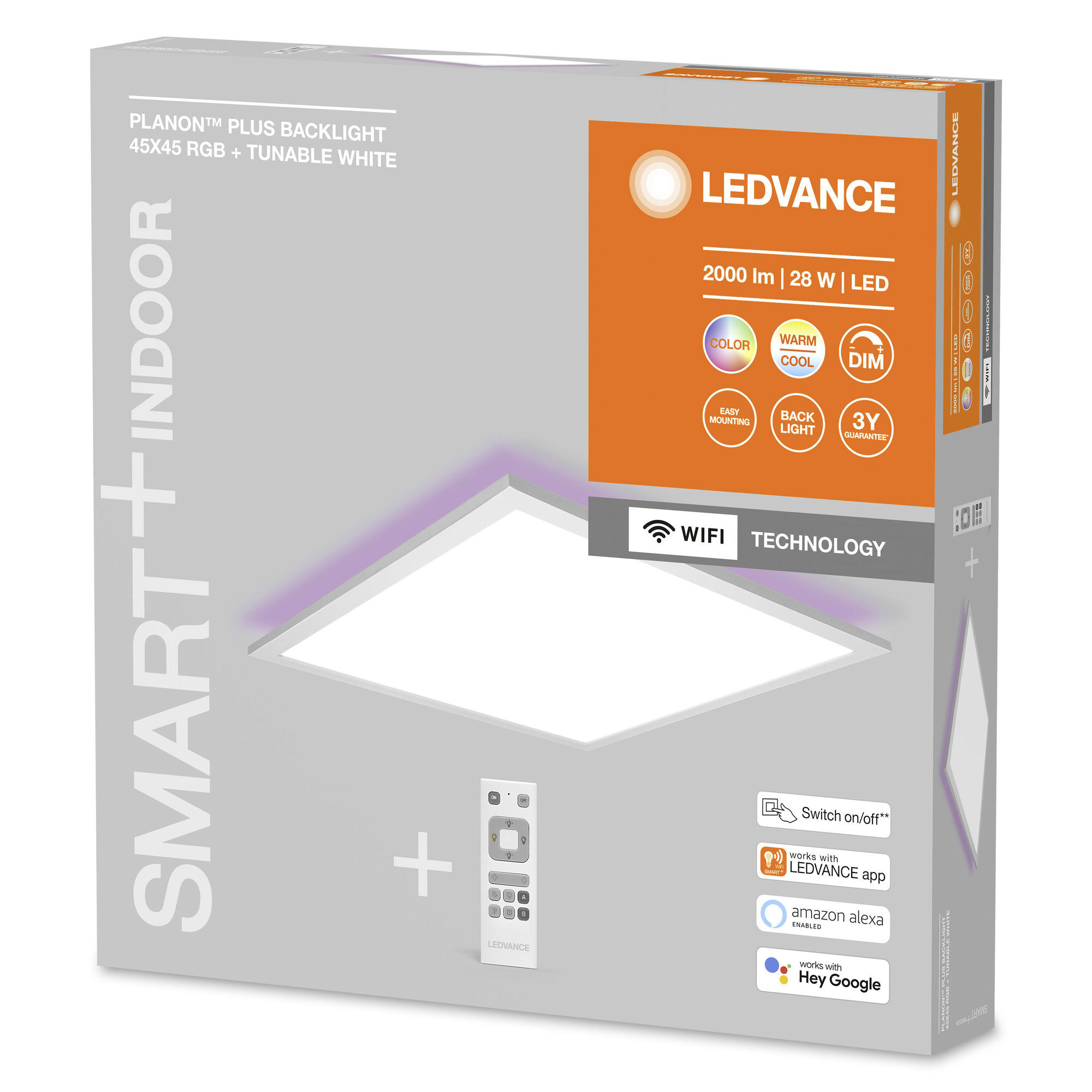 LED-PANEEL Smart+ WiFi Planon Plus Backlight   - Weiß, Design, Metall (4,5/4,5/5,6cm) - Ledvance