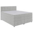 BOXSPRINGBETT 160/200 cm  in Hellgrau  - Hellgrau/Schwarz, KONVENTIONELL, Kunststoff/Textil (160/200cm) - Carryhome