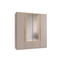 ORMAR S KLASIČNIM VRATIMA siva, sahara, hrast Artisan   - sahara/siva, Konvencionalno, staklo/drvni materijal (180/199/58cm) - Mömax