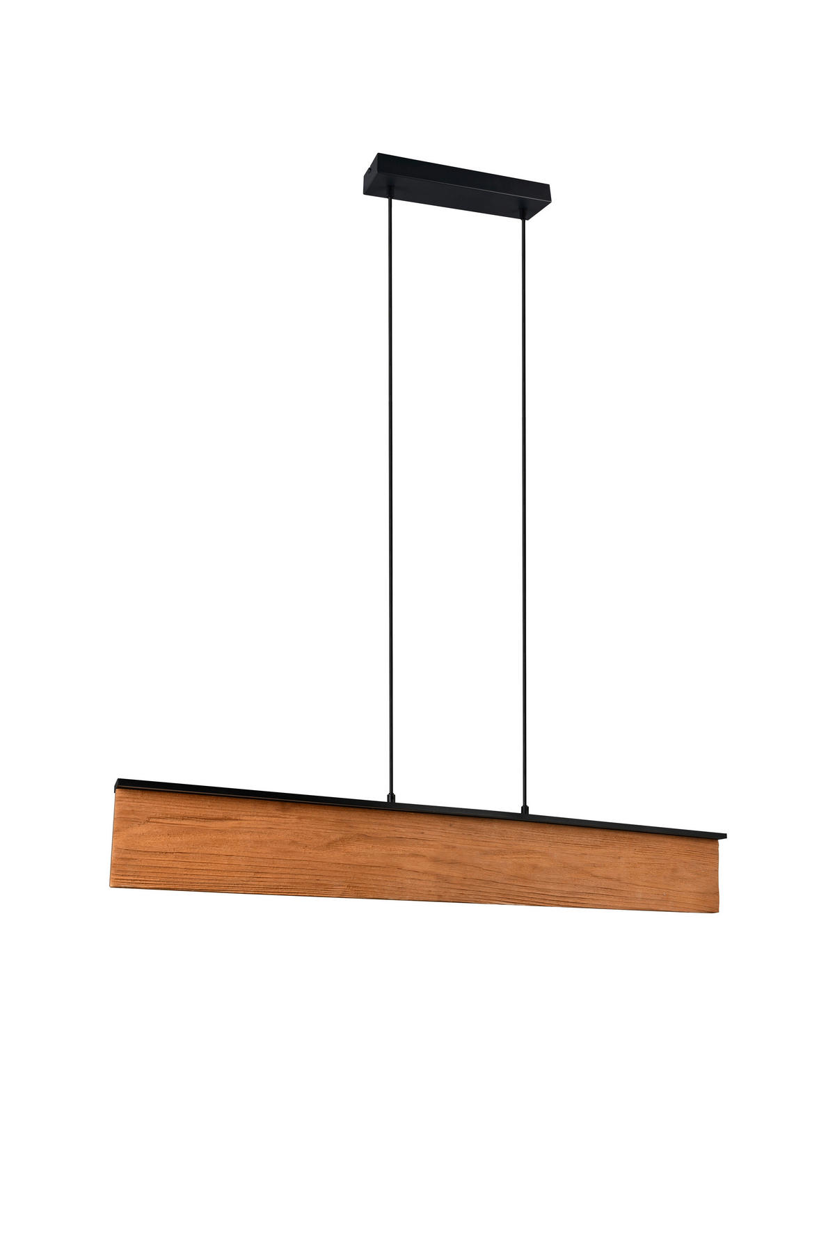 LED-PENDELLEUCHTE KALEA   - Schwarz/Naturfarben, Natur, Holz/Metall (110/150/8,5cm) - Trio Leuchten