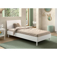 BETT 90/200 cm  in Weiß  - Naturfarben/Weiß, MODERN, Holz (90/200cm) - MID.YOU