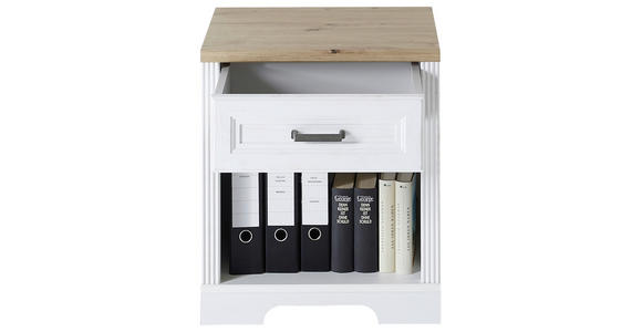 ROLLCONTAINER Pinienfarben, Eiche Artisan - Eiche Artisan/Pinienfarben, KONVENTIONELL, Holzwerkstoff/Metall (54/62/39cm) - Carryhome