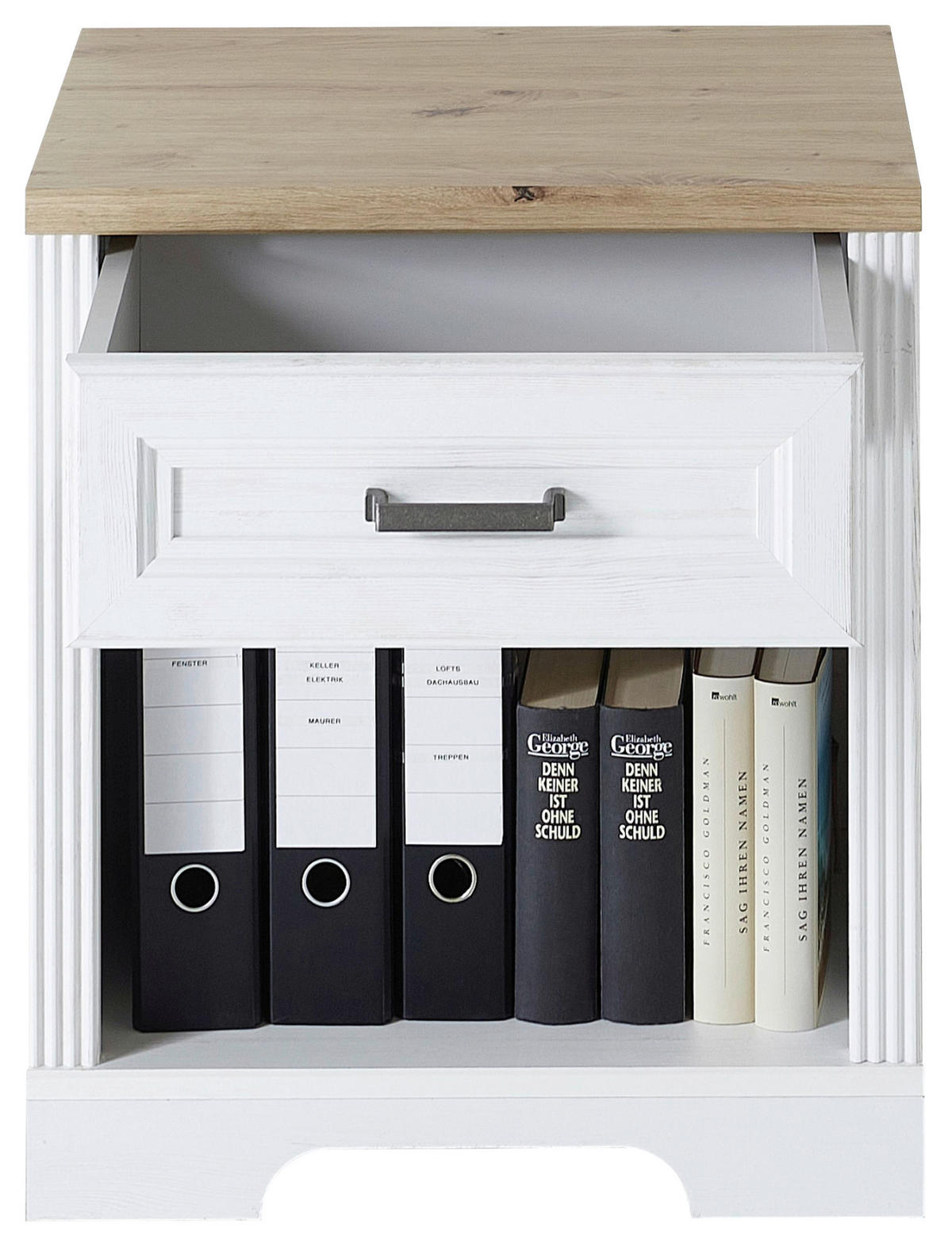 ROLLCONTAINER Pinienfarben, Eiche Artisan  - Eiche Artisan/Pinienfarben, KONVENTIONELL, Holzwerkstoff/Metall (54/62/39cm) - Carryhome