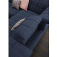 ECKSOFA in Webstoff Dunkelblau  - Schwarz/Dunkelblau, Design, Holz/Textil (302/216cm) - Xora