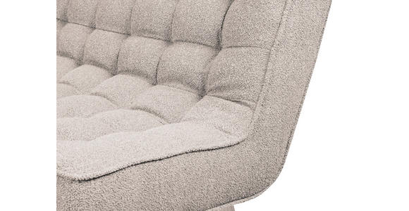 SITZBANK 183/90/79 cm Webstoff Champagner Eiche vollmassiv  - Champagner/Eichefarben, Design, Holz/Textil (183/90/79cm) - Linea Natura