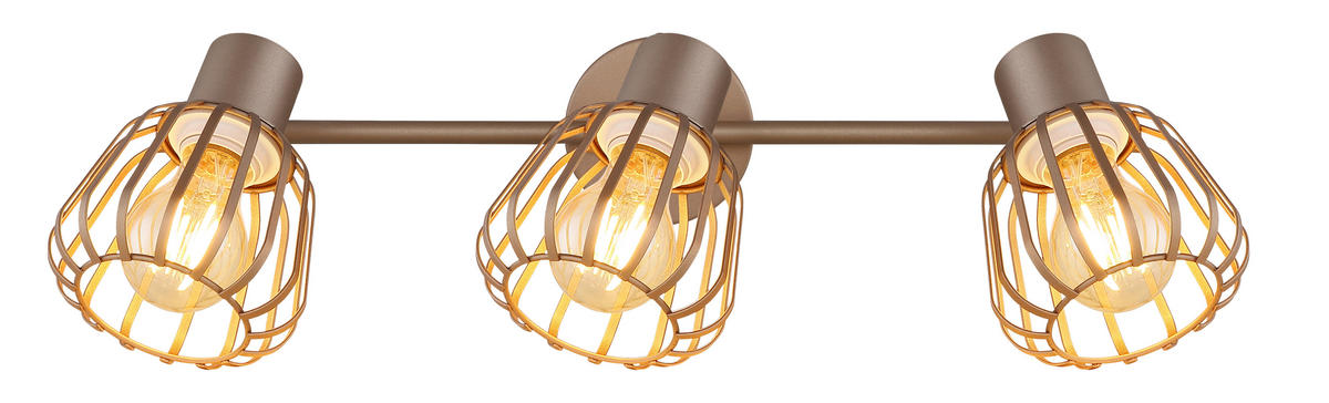 STRAHLER Olin 50/12,5/17,5 cm  - Chromfarben/Braun, Design, Metall (50/12,5/17,5cm) - Globo