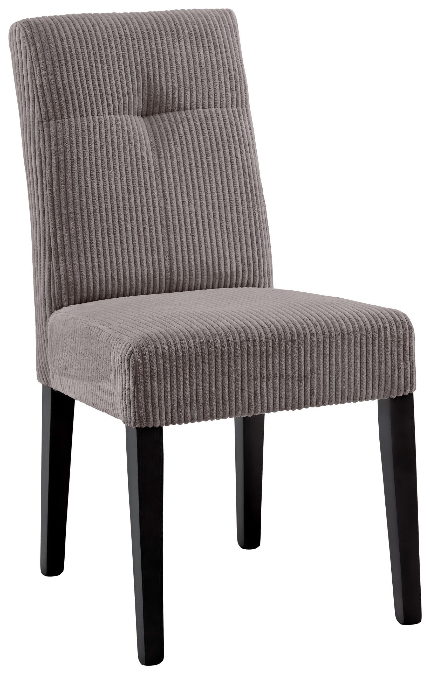 STUHL Cord Braun, Schwarz Buche massiv  - Schwarz/Braun, KONVENTIONELL, Holz/Textil (47,5/91,5/63cm) - home24