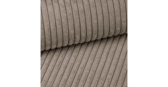 ECKSOFA Taupe Cord  - Taupe/Eichefarben, KONVENTIONELL, Holz/Textil (162/284cm) - Carryhome