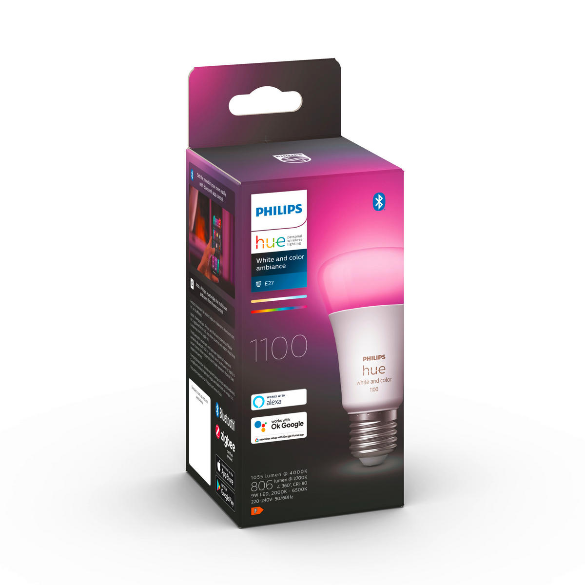 LED-LEUCHTMITTEL   E27 9 W  - Weiss, Basics, Kunststoff (6,1null) - Philips HUE