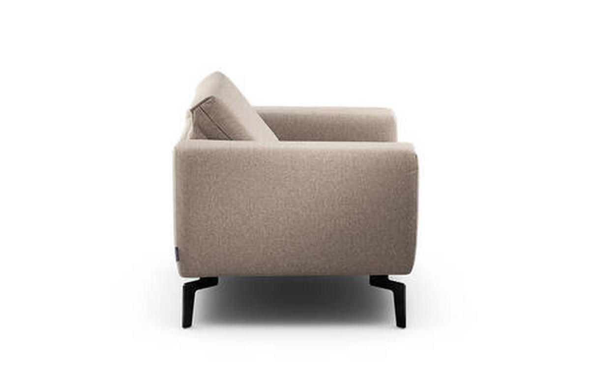 SESSEL in Chenille Sandfarben  - Sandfarben/Schwarz, Design, Textil/Metall (110/85/86-94cm) - SENSOO