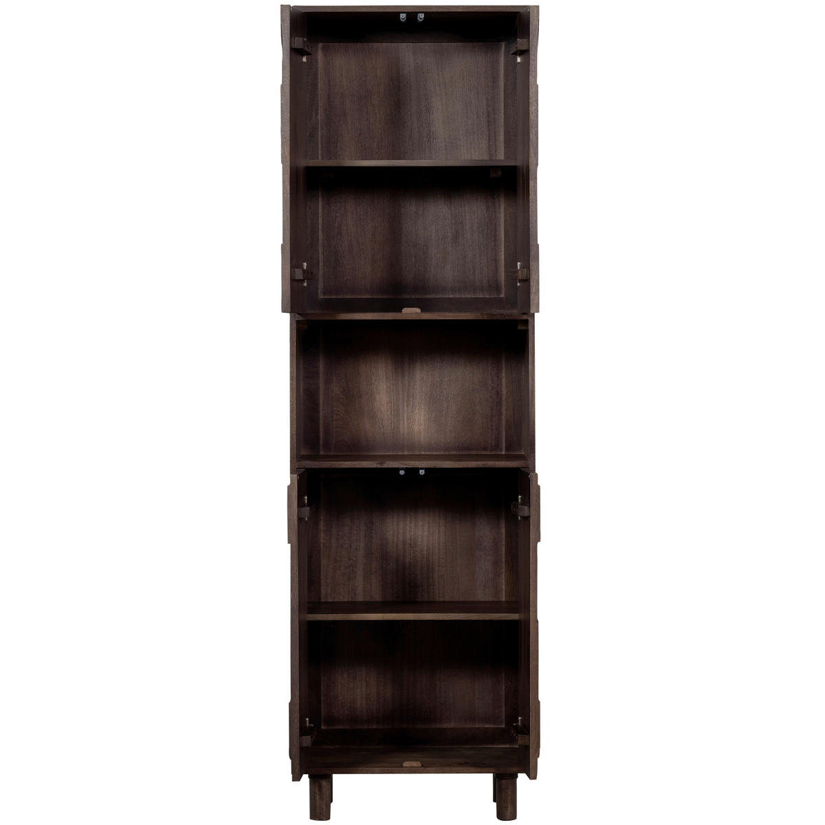 VITRINE in Mangoholz Walnussfarben  - Walnussfarben, Design, Holz (60/200/40cm) - Livetastic